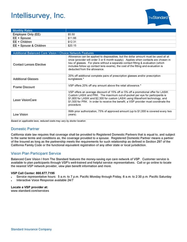 Vision Benefits Summary - Page 2