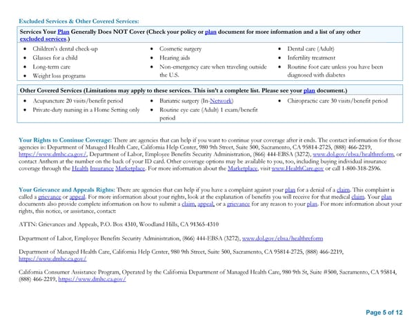 Anthem Classic PPO 500/30/50/20 SBC - Page 5