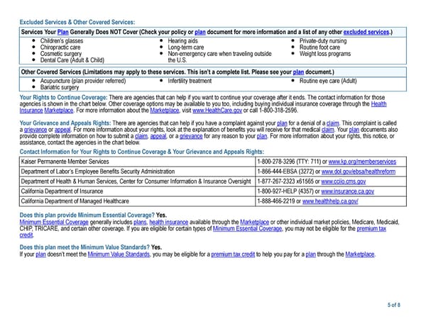 Kaiser Permanente DHMO 750 Southern California SBC - Page 5