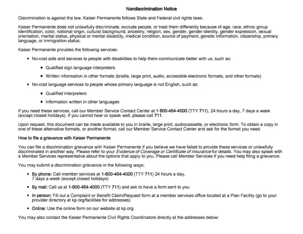 Kaiser Permanente DHMO 750 Southern California SBC - Page 9