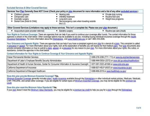 Kaiser Permanente DHMO 5500 Northern California SBC - Page 5