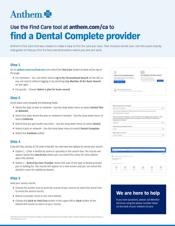 Find Care Dental PPO Complete 1222 - Page 1