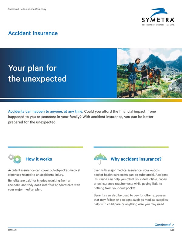 Accident Insurance - Page 1