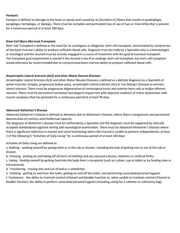 Critical Illness Benefits Summary - Page 5