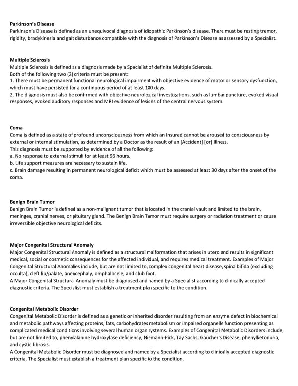 Critical Illness Benefits Summary - Page 6