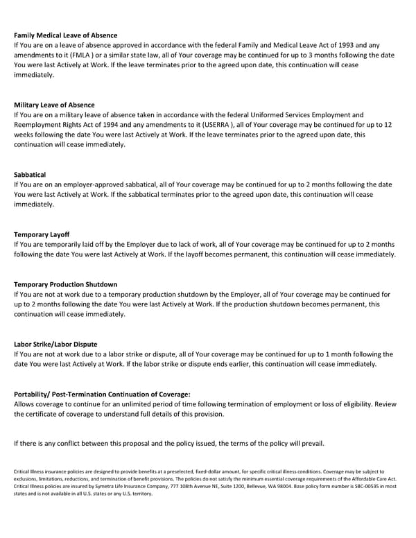 Critical Illness Benefits Summary - Page 9