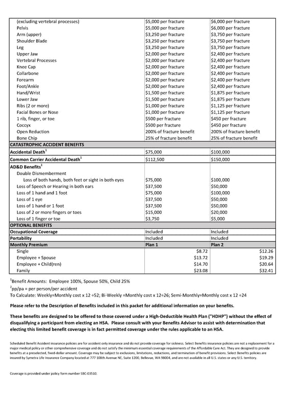 Accident Benefits Summary - Page 3