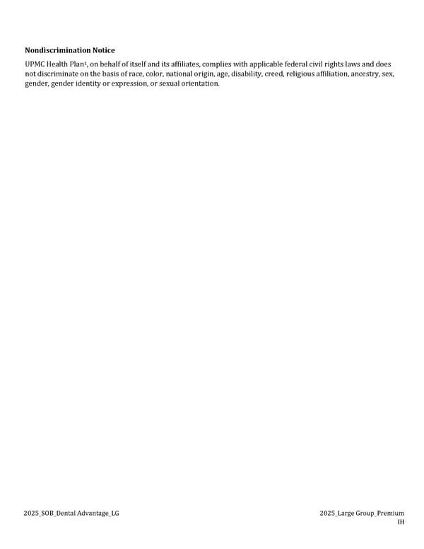 UPMC Health Benefits: Dental Schedule of Benefits 2025 - Page 3