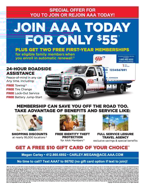 AAA Membership Promotion - Page 1