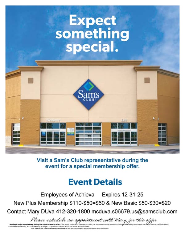 Sam's Club Special Membership Offer - Page 1