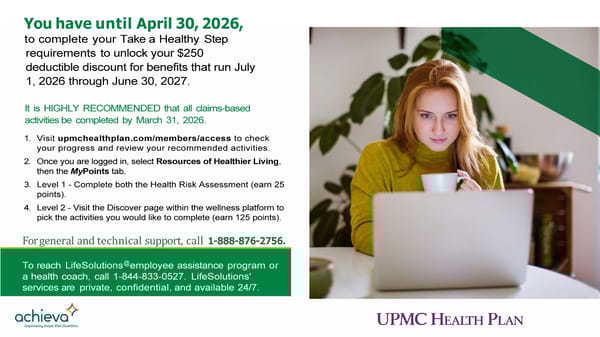 UPMC Health Plan: Take a Healthy Step Program - Page 1