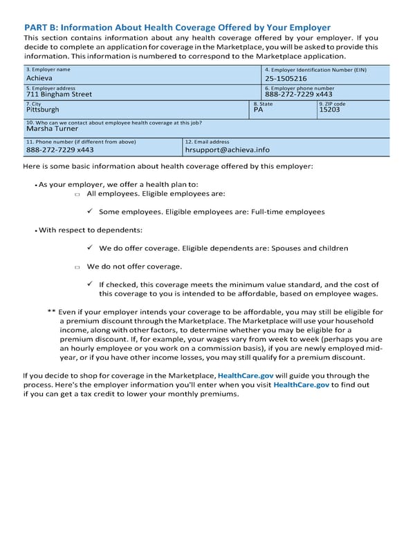 New Health Insurance Marketplace Coverage Options and Your Health Coverage - Page 3