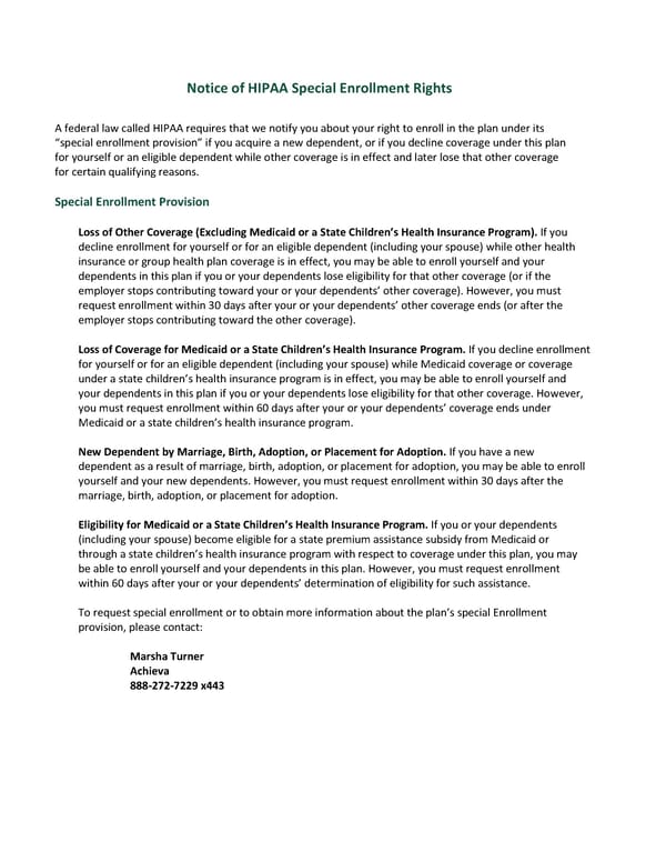 New Health Insurance Marketplace Coverage Options and Your Health Coverage - Page 9