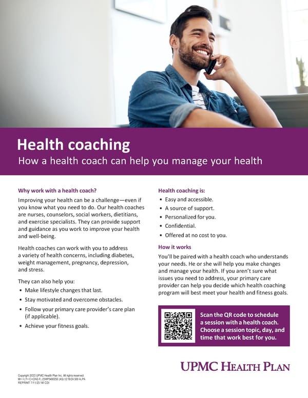 Health Coaching: Managing Your Health with a Personal Coach - Page 1