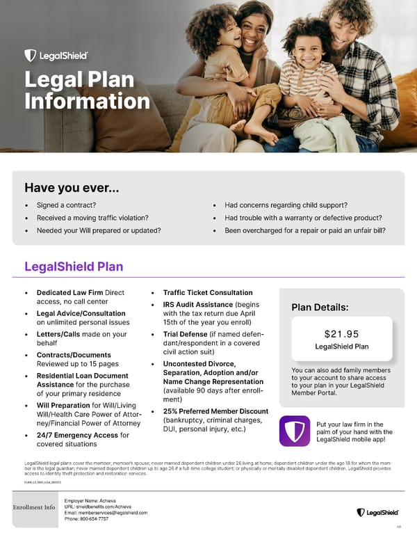 LegalShield Plan  - Page 1