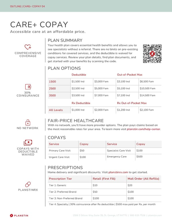 Planstin Medical Summary - Page 1