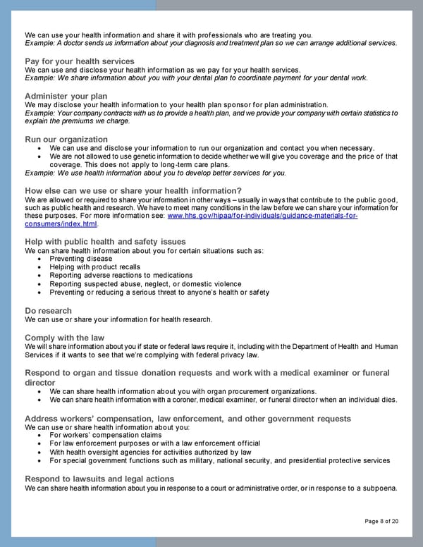 Important Legal Notices - Medicare Information - Page 8