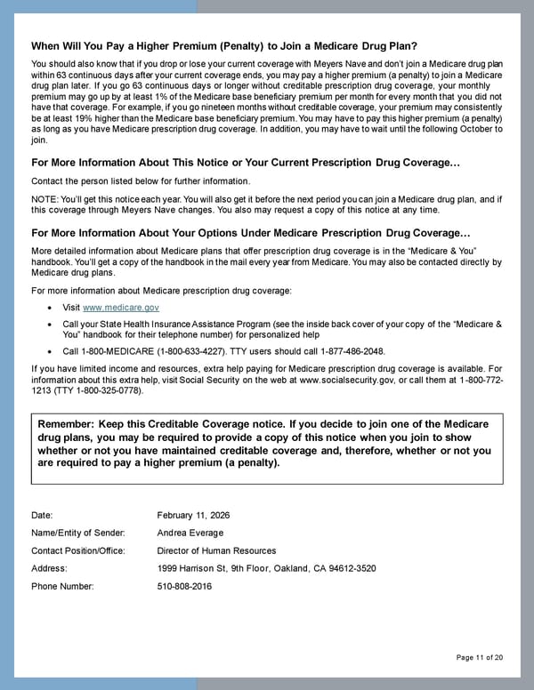 Important Legal Notices - Medicare Information - Page 11