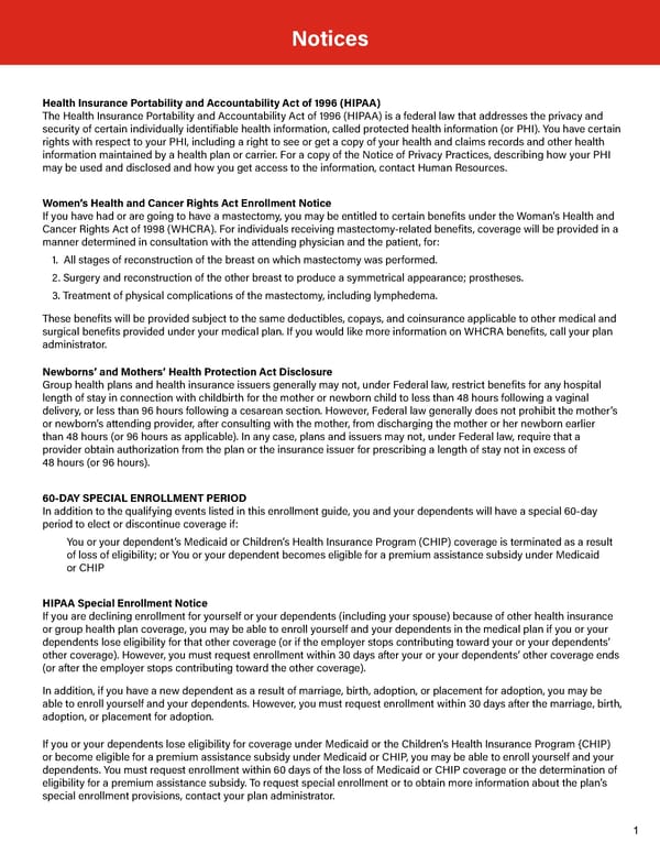 Employee Health Coverage Notices - Page 1