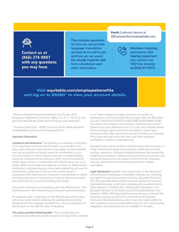Accident Insurance Benefit Summary - Page 8