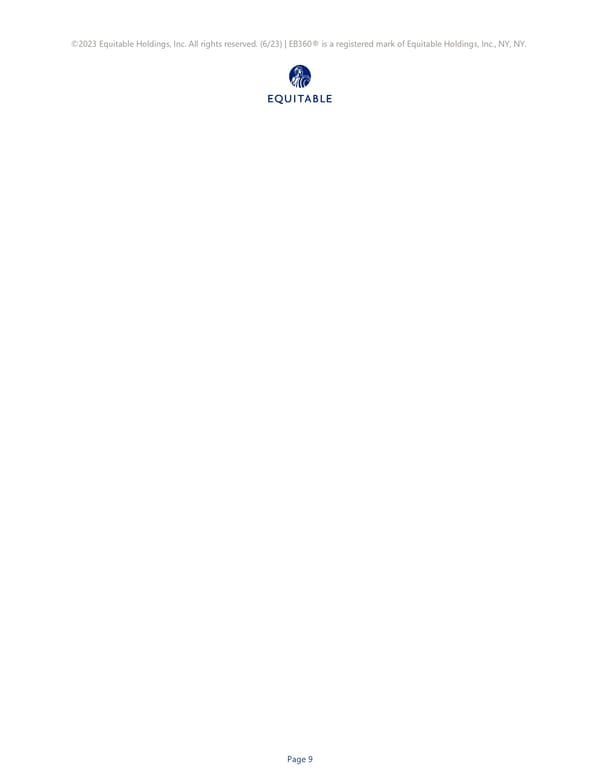 Accident Insurance Benefit Summary - Page 9