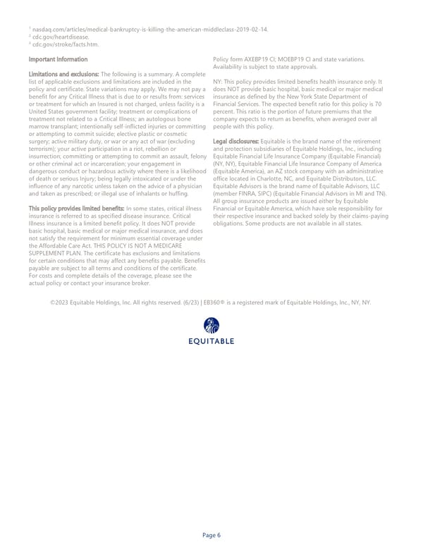 Critical Illness Insurance Benefit Summary - Page 6