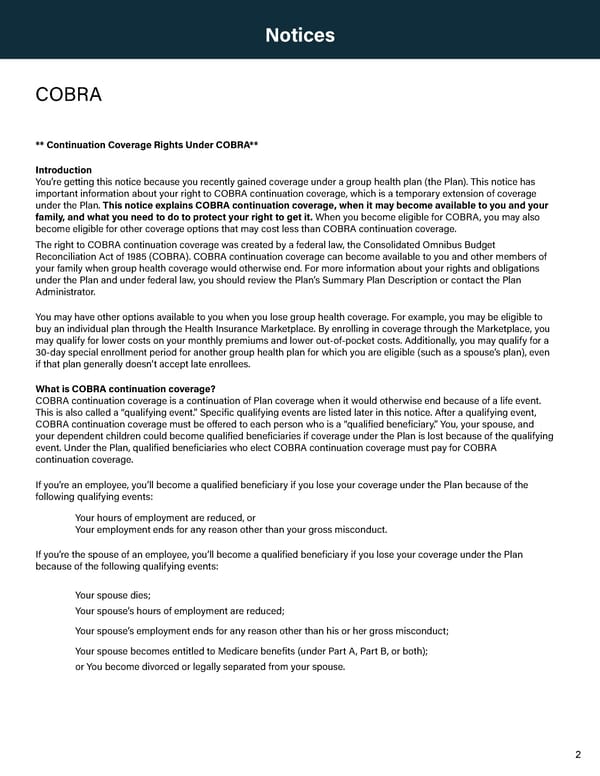 HIPAA and Health Insurance Notices - Page 2
