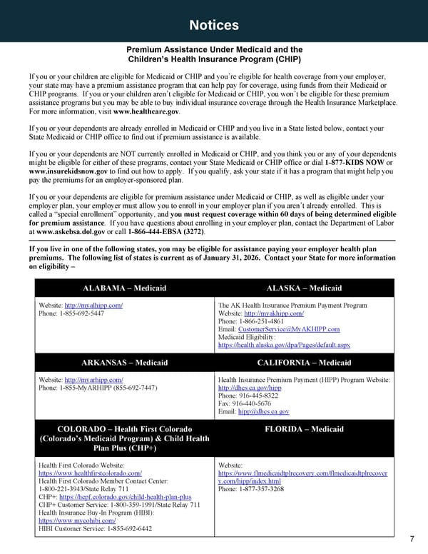 HIPAA and Health Insurance Notices - Page 7
